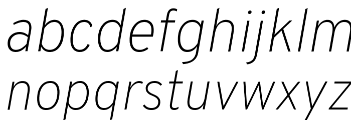 Overpass Thin Italic Font LOWERCASE