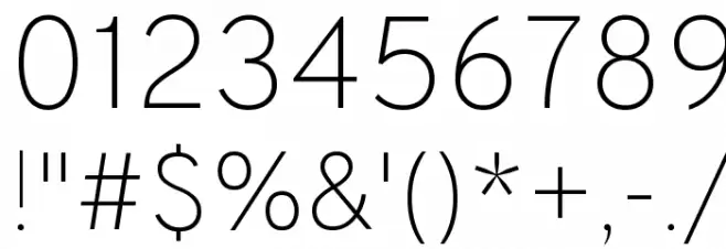 Overpass Thin Font OTHER CHARS