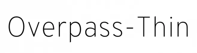 Overpass-Thin  Descarca Fonturi Gratis