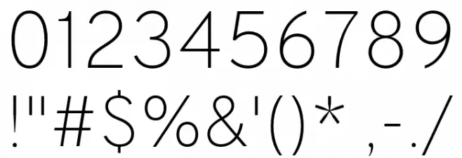 Overpass-Thin Font OTHER CHARS