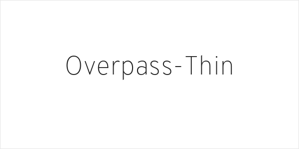 Overpass-Thin Logo