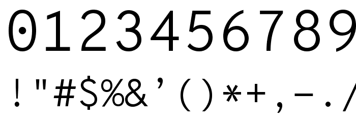 OverpassMono-Light Font OTHER CHARS