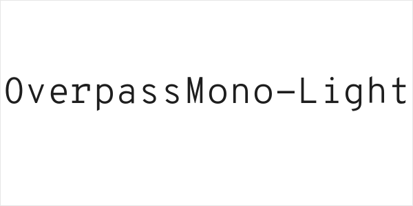 OverpassMono-Light Logo