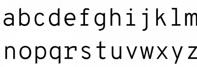 OverpassMono-Light フォント 小文字