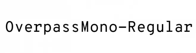 OverpassMono-Regular  नि: शुल्क फ़ॉन्ट्स डाउनलोड