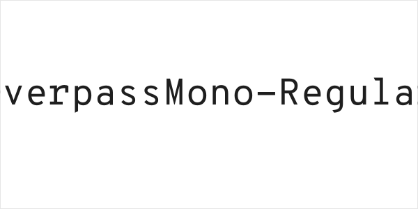 OverpassMono-Regular Logo