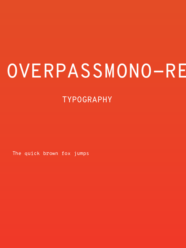 OverpassMono-Regular Poster