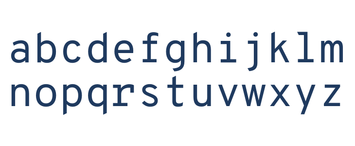 OverpassMono-Regular Lowercase