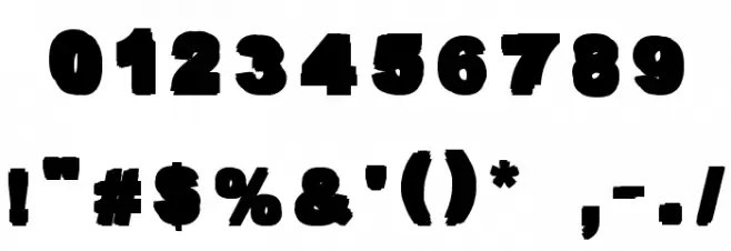 Overprint Black フォント その他の文字