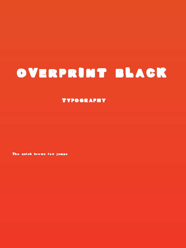 Overprint Black Poster