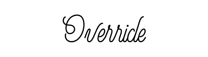 Override  font caratteri gratis