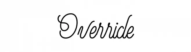 Override  Frei Schriftart Herunterladen