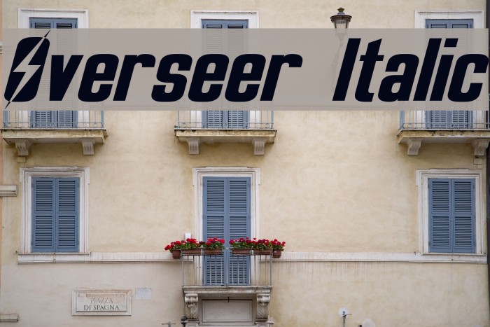 Overseer Italic Font examples