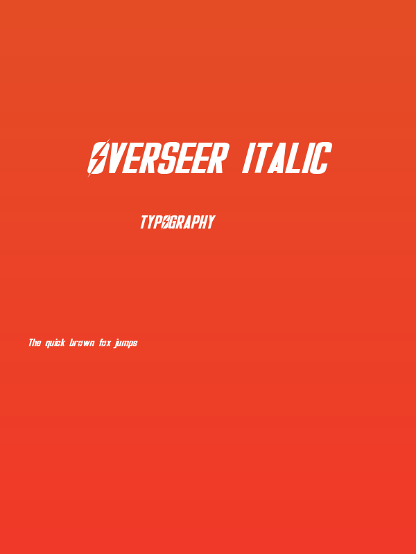 Overseer Italic Poster