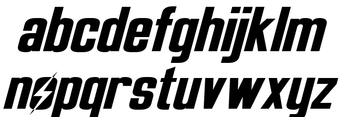 Overseer Italic Font LOWERCASE