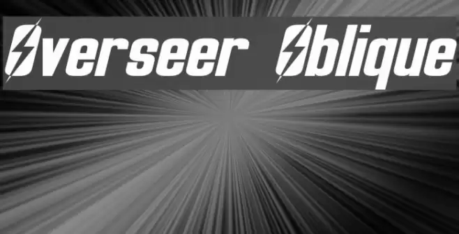 Overseer Oblique Schriftart examples