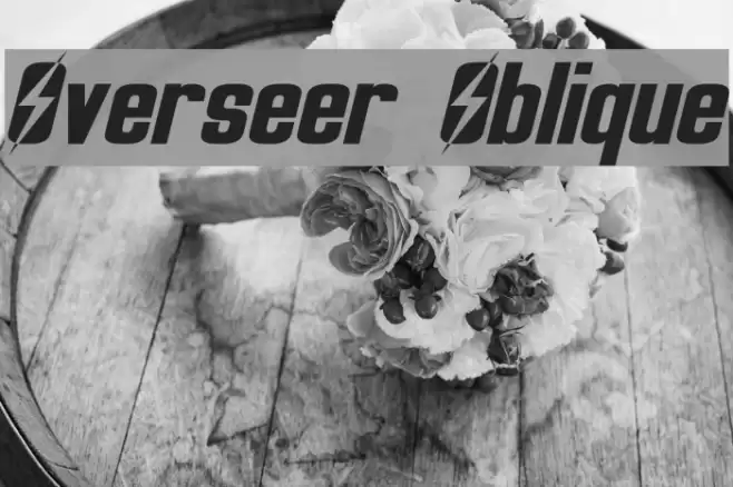 Overseer Oblique Schriftart examples
