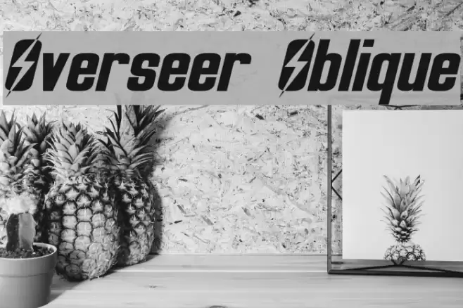 Overseer Oblique Schriftart examples