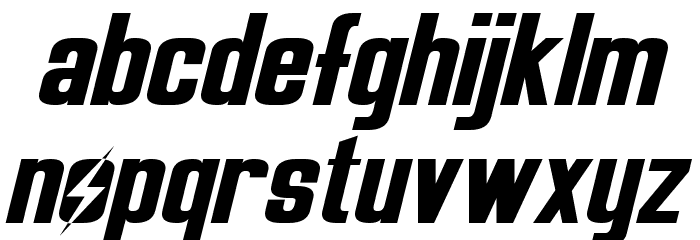 Overseer Oblique Schriftart Kleinbuchstaben
