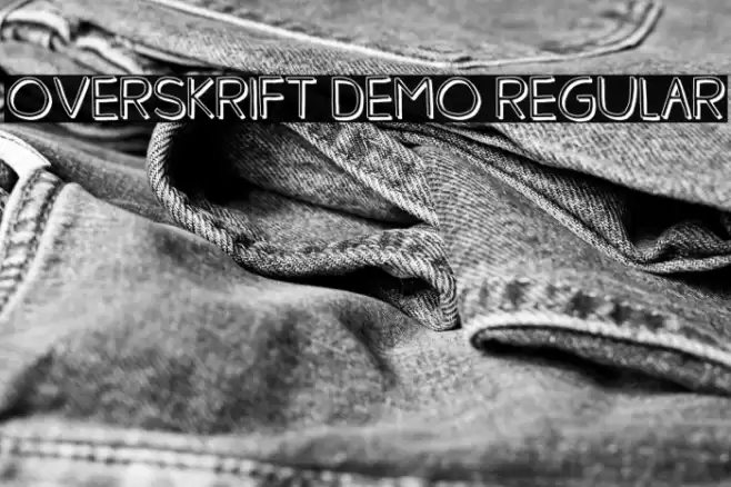 Overskrift DEMO Regular Font examples