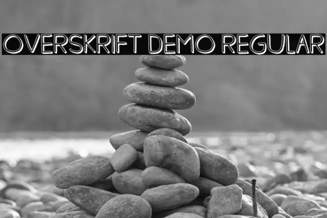 Overskrift DEMO Regular Font examples