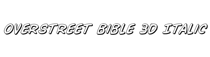 Overstreet Bible 3D Italic  font caratteri gratis
