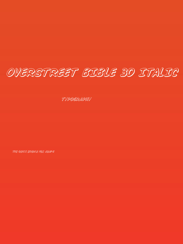 Overstreet Bible 3D Italic Poster