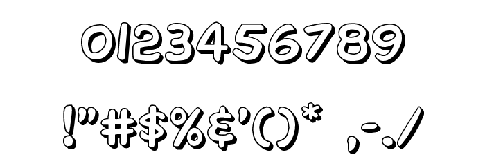 Overstreet Bible 3D Font OTHER CHARS