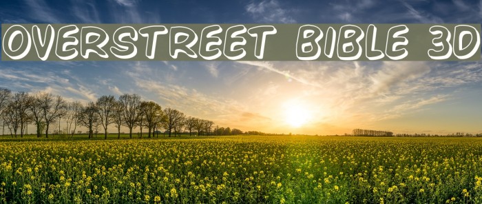 Overstreet Bible 3D Font examples