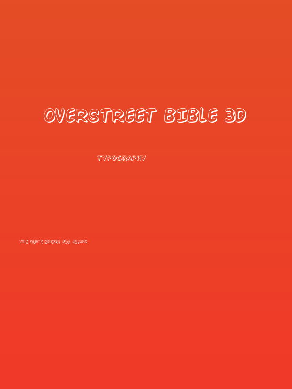 Overstreet Bible 3D Poster