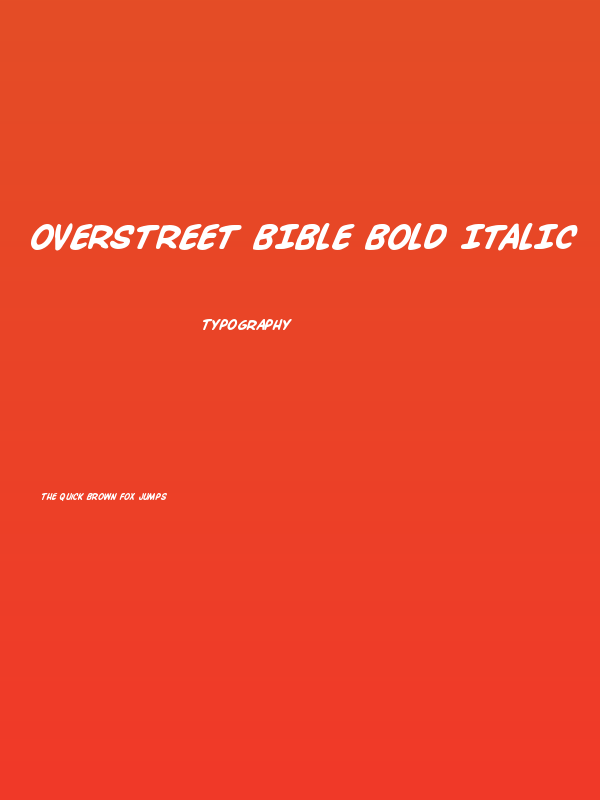 Overstreet Bible Bold Italic Poster