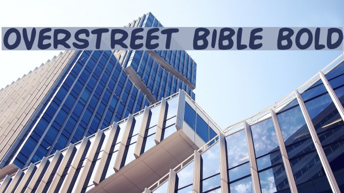 Overstreet Bible Bold Example 1