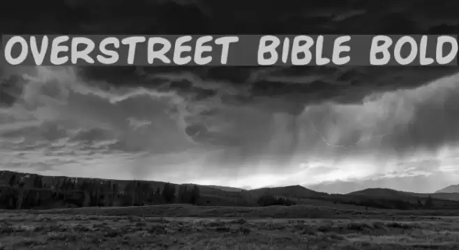 Overstreet Bible Bold Font examples