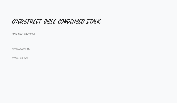 Overstreet Bible Condensed Italic Business Card