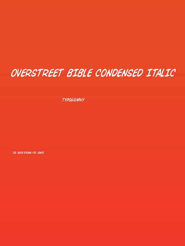 Overstreet Bible Condensed Italic Poster