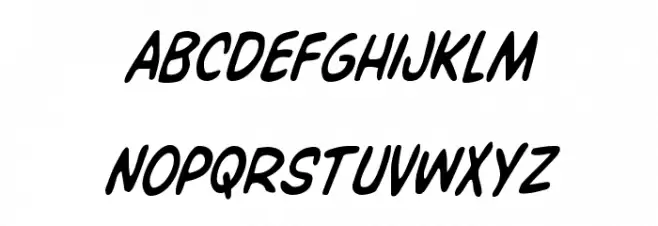 Overstreet Bible Condensed Italic フォント 小文字