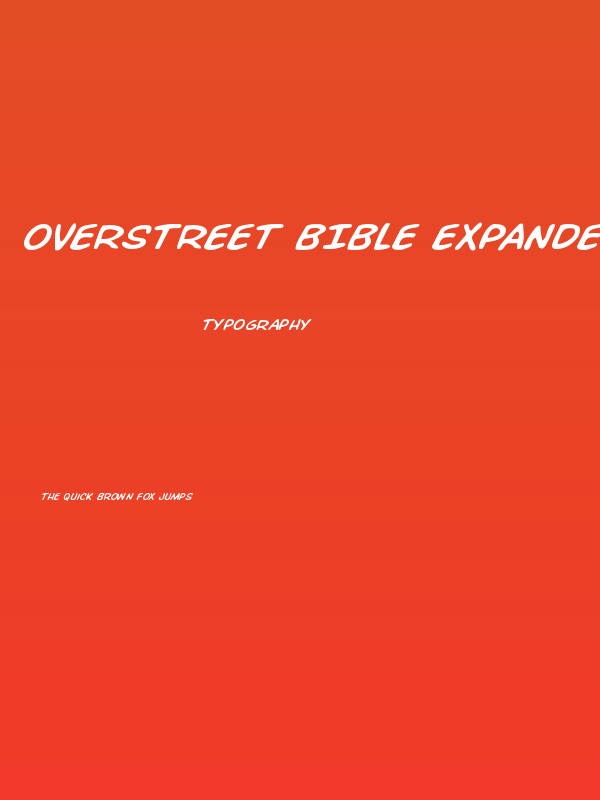 Overstreet Bible Expanded Italic Poster