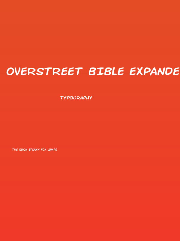 Overstreet Bible Expanded Poster