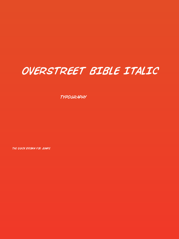 Overstreet Bible Italic Poster