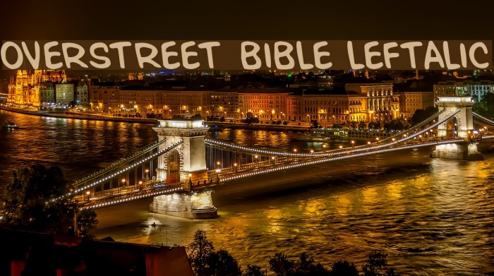 Overstreet Bible Leftalic Font examples
