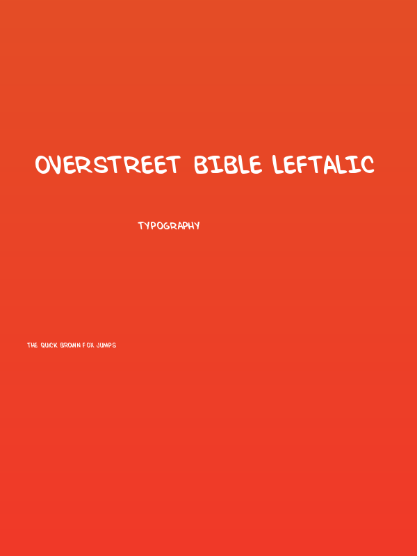 Overstreet Bible Leftalic Poster