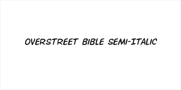 Overstreet Bible Semi-Italic Logo