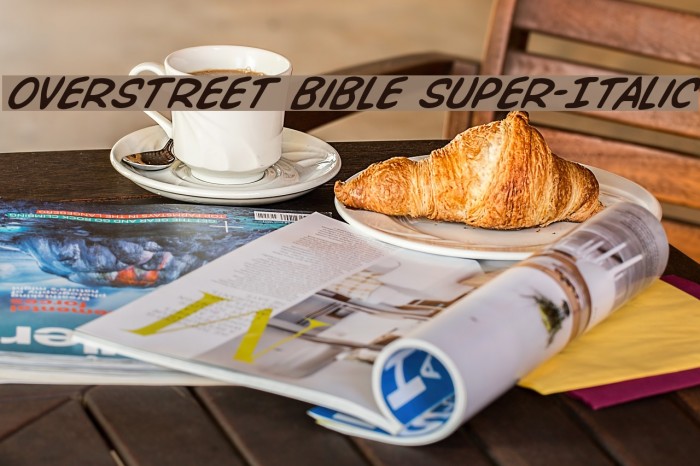 Overstreet Bible Super-Italic Font examples