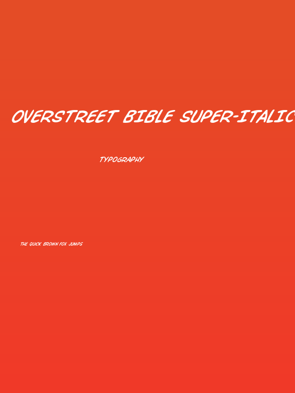 Overstreet Bible Super-Italic Poster