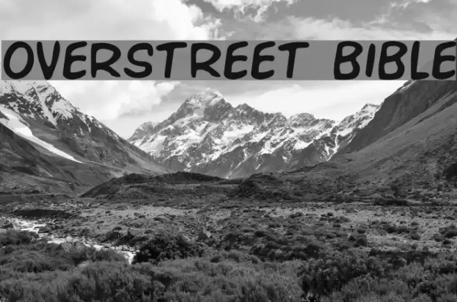 Overstreet Bible Font examples