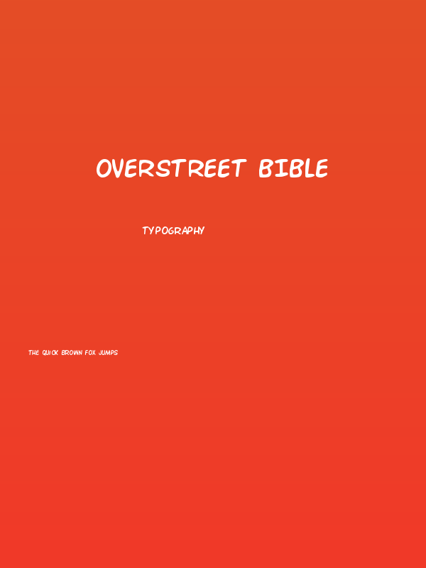 Overstreet Bible Poster