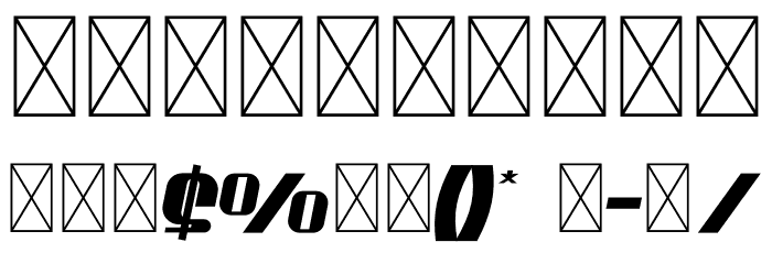Overtaking Italic Font OTHER CHARS