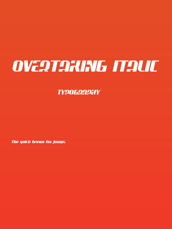 Overtaking Italic Poster