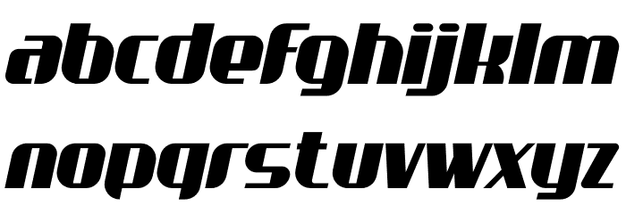 Overtaking Italic Font LOWERCASE