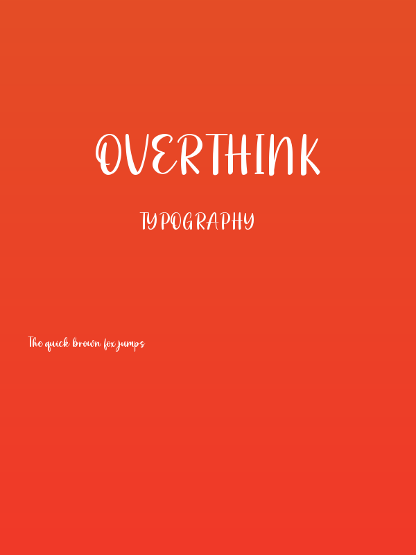 Overthink Poster